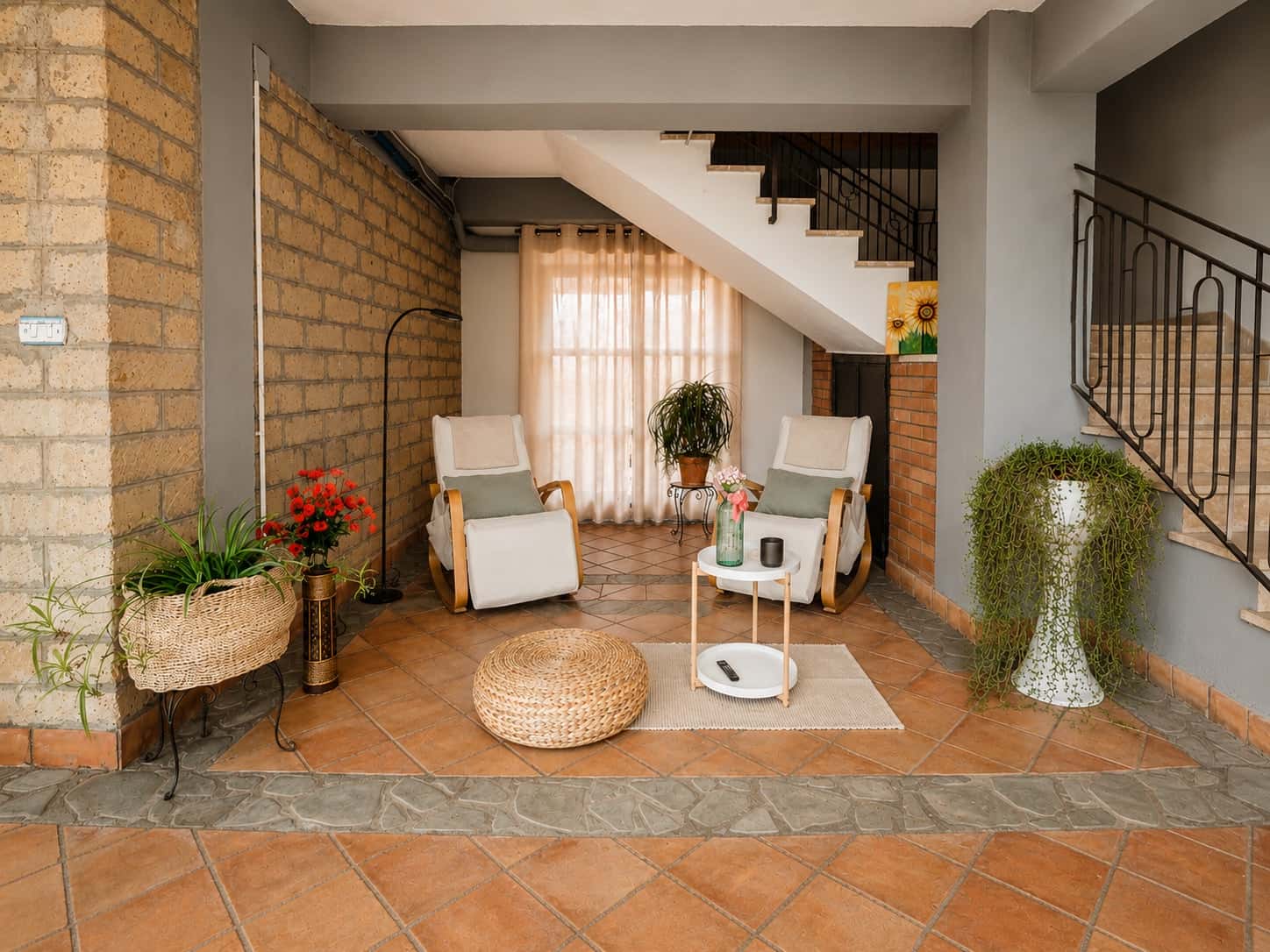 La veranda con poltrone