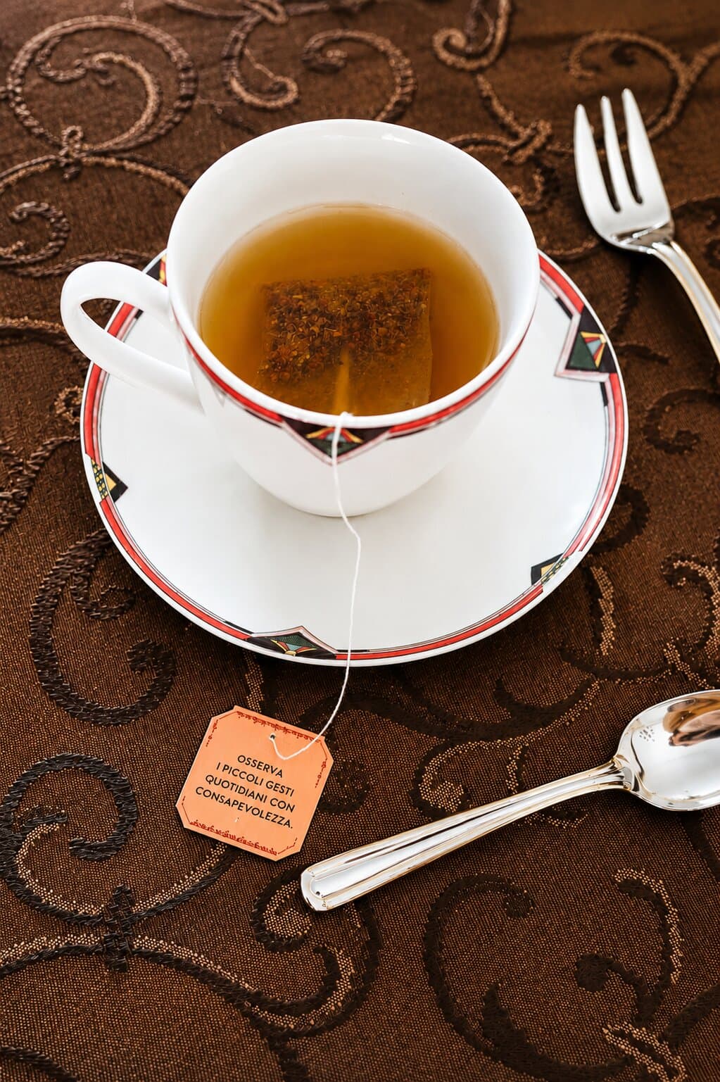 Dettaglio della colazione con tè